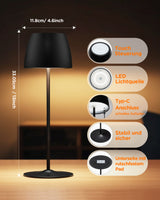 LED dimmbare Schreibtischlampe, wiederaufladbar, winkelverstellbar, LP01013 - Tomons DE Onlineshop