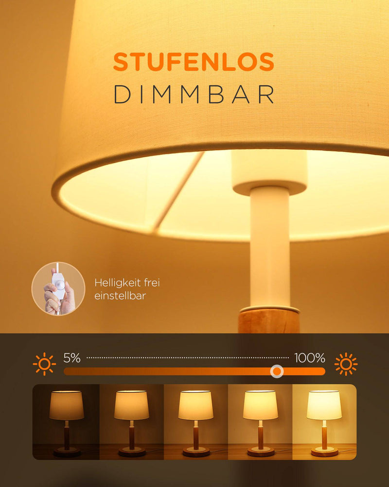 LED Nachttischlampe dimmbar, Tischleuchte, modern, für Schlafzimmer Arbeitszimmer Wohnzimmer, LP04003 - Tomons DE Onlineshop