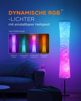 Stehlampe Wohnzimmer Dimmbar, RGB LED Stehlampe mit Fernbedienung & Musiksynchronisation, LP03017 - Tomons DE Onlineshop
