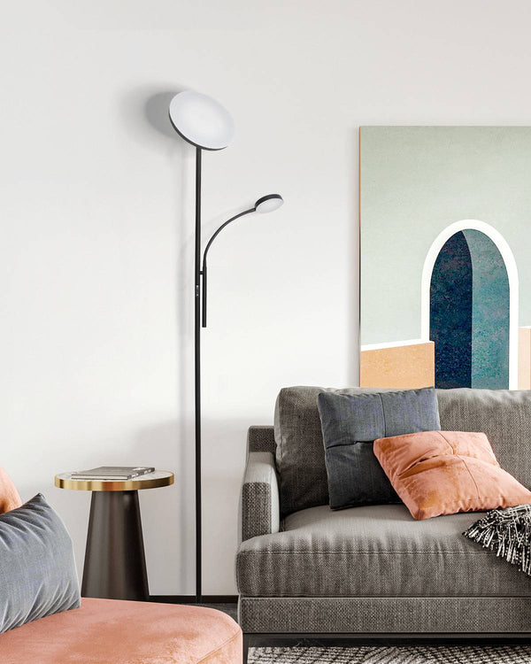 LED Stehlampe dimmbar, modern, mit Fernbedienung, für Wohnzimmer, Schlafzimmer, LP03003
