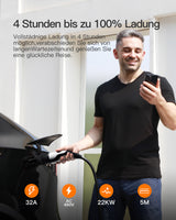 Typ 2 zu Typ 2 Schnellladekabel, 22 KW 32A 3-Phasen-Elektro 5M, für Elektro- und Plug-in-Hybridfahrzeuge, EV1001 - Tomons DE Onlineshop
