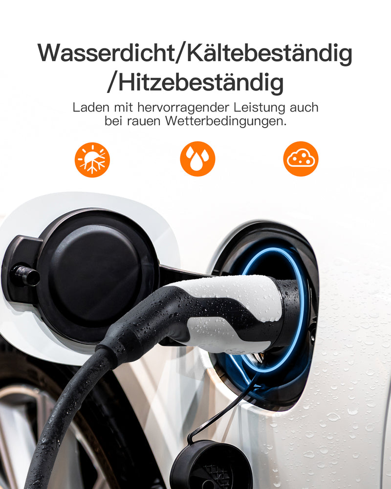 Typ 2 zu Typ 2 Schnellladekabel, 22 KW 32A 3-Phasen-Elektro 5M, für Elektro- und Plug-in-Hybridfahrzeuge, EV1001 - Tomons DE Onlineshop