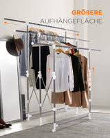 Kleiderständer klappbar aus Metall mit Dreilagige Kleiderstange - Tomons DE Onlineshop