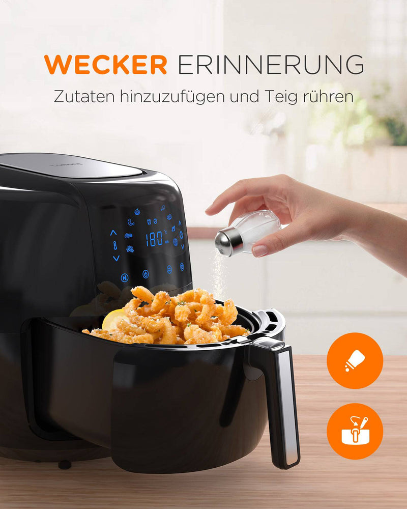 Heißluftfritteuse XXL 5,5L Elektrofritteuse, ohne Fett und Öl, 8 Voreinstellungen, 1800w, KA01003 - Tomons DE Onlineshop