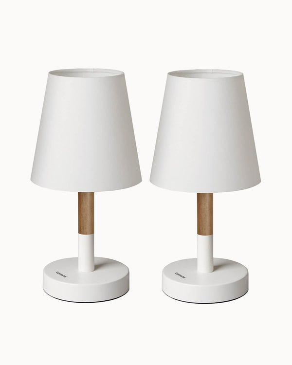 2er-Set LED Nachttischlampe aus Holz, skandinavisch, für Schlafzimmer, LP04001 - Tomons DE Onlineshop