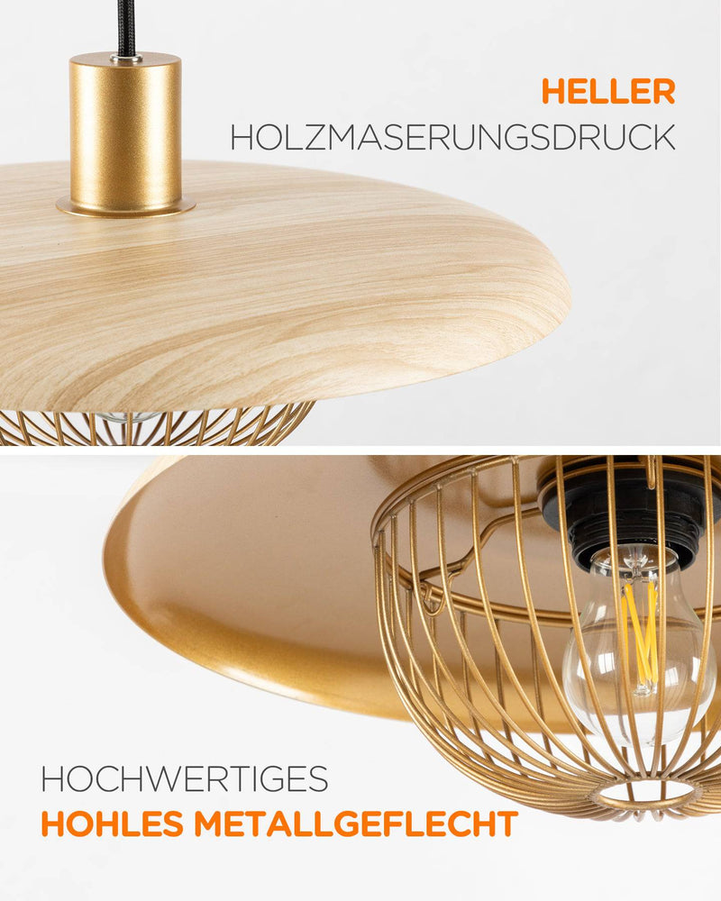 Moderne Deckenleuchte, Nordische Holz Deckenlampe, LP02011 - Tomons DE Onlineshop