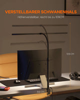 Schreibtischlampe für das Homeoffice, Augenfreundliche Architekten-Schreibtischlampe mit Klemme, LP01010 - Tomons DE Onlineshop