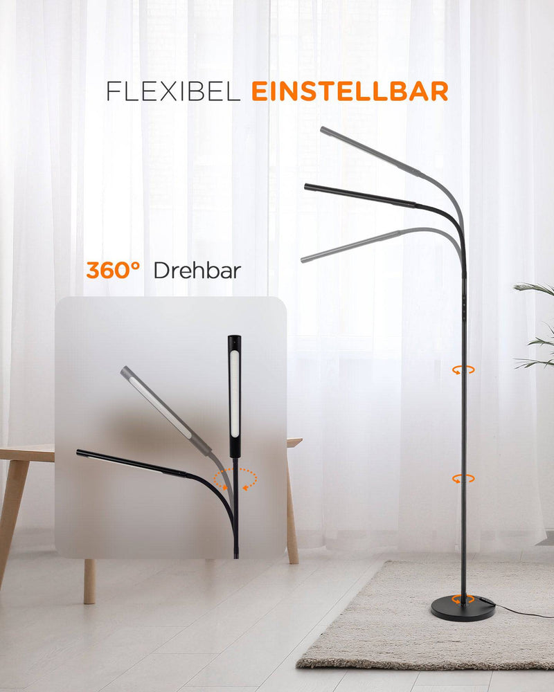 Dimmbare LED-Stehlampe mit Flexibler Schwanenhals - LP03011 - Tomons DE Onlineshop