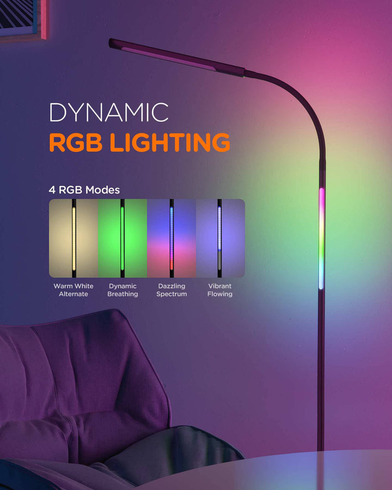 Stehlampe Wohnzimmer, LED RGB Stehlampe Dimmbar mit Timing und Memory-Funktion LP03016