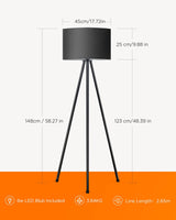 LED Stehlampe dimmbar, skandinavisch, für Wohnzimmer, Schlafzimmer, Arbeitszimmer, LP03001 - Tomons DE Onlineshop