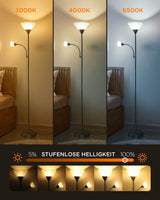 Dimmbare LED-Stehleuchte mit Zwei Lampenköpfen & Separat Bedienbar - LP03012 - Tomons DE Onlineshop