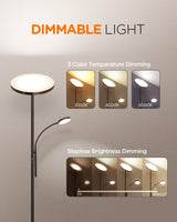 LED Stehlampe dimmbar, modern, mit Fernbedienung, für Wohnzimmer, Schlafzimmer, LP03003 - Tomons DE Onlineshop