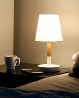 tomons 2er-Set Nachttisch-LED-Lampe im skandinavischen Stil in Weiß/Beige - LP04001 - 3