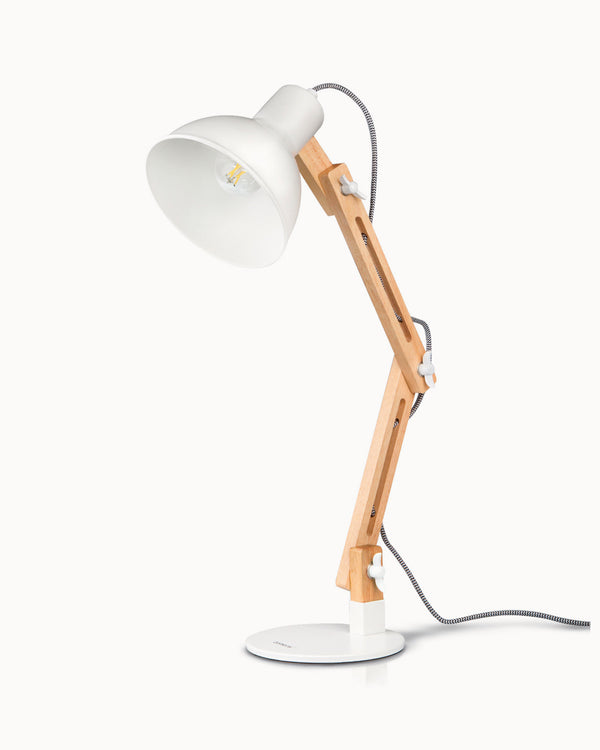 LED-Schreibtischlampe aus Holz im skandinavischen Stil weiß/andere 4 farben - DL1001